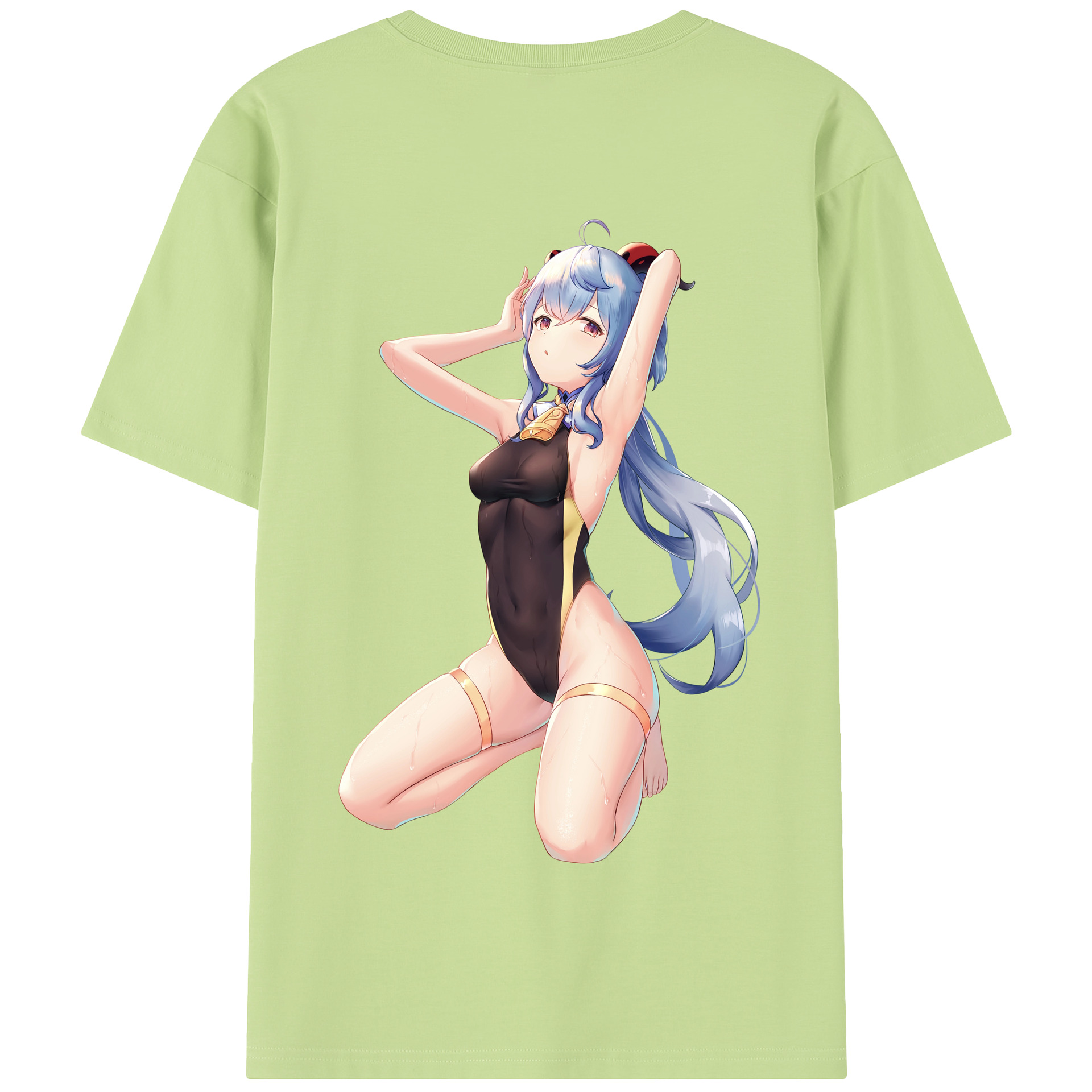 げんし神 甘雨 かんう genshin Ganyu 綿100％半袖Tシャツ（背面プリント）